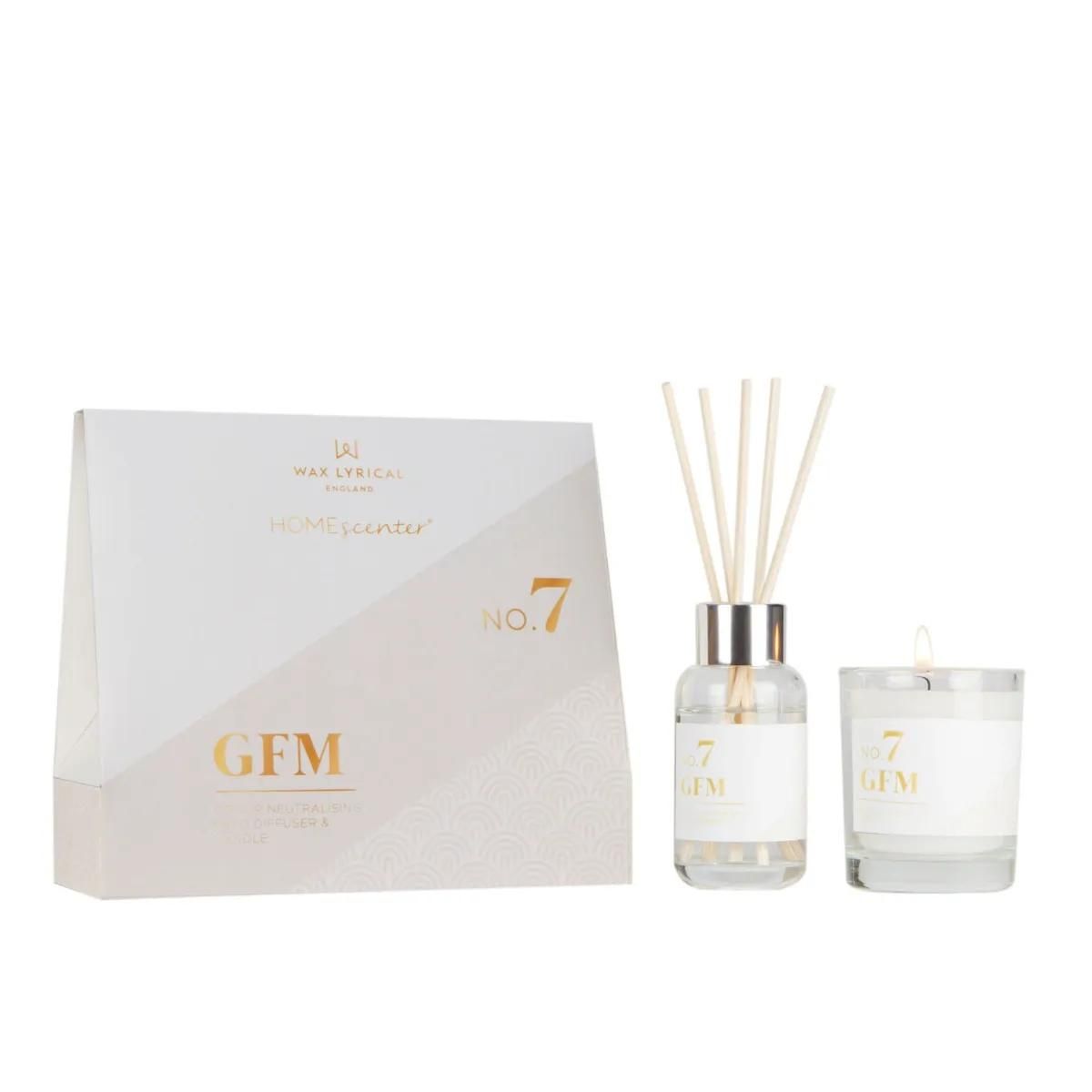 Gold Frankincense and Myrrh Reed Diffuser and Candle Gift Set image number null